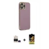 MARSİLYAN™- iPhone 14 Pro Max Kılıf Yankı Serisi - Siyah Buffer Cam Ekran Koruyucu + Bilvis Titan Kamera Lens - SH
