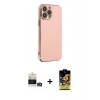 MARSİLYAN™- iPhone 14 Pro Max Kılıf Yankı Serisi - Siyah Buffer Cam Ekran Koruyucu + Bilvis Titan Kamera Lens - GD