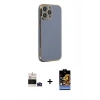 MARSİLYAN™- iPhone 14 Pro Max Kılıf Yankı Serisi - Siyah Buffer Hayalet Cam Ekran Koruyucu + Bilvis Titan Kamera Lens - DNMR
