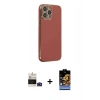 MARSİLYAN™- iPhone 14 Pro Max Kılıf Yankı Serisi - Siyah Buffer Hayalet Cam Ekran Koruyucu + Bilvis Titan Kamera Lens - DNMR
