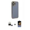 MARSİLYAN™- iPhone 14 Pro Max Kılıf Yankı Serisi - Siyah Buffer Hayalet Cam Ekran Koruyucu + Bilvis Titan Kamera Lens - GD