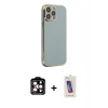 MARSİLYAN™- iPhone 14 Pro Max Kılıf Yankı Serisi - Siyah Joko 5D Cam + PVD Metal Kamera Lens - TU