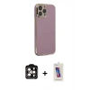 MARSİLYAN™- iPhone 14 Pro Max Kılıf Yankı Serisi - Siyah Joko 5D Cam + PVD Metal Kamera Lens - TU