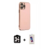 MARSİLYAN™- iPhone 14 Pro Max Kılıf Yankı Serisi - Siyah Joko 5D Cam + PVD Metal Kamera Lens - TU