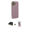MARSİLYAN™- iPhone 14 Pro Max Kılıf Yankı Serisi - Siyah Joko 5D Cam + Raze Metal Kamera Lens - GD
