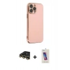 MARSİLYAN™- iPhone 14 Pro Max Kılıf Yankı Serisi - Siyah Joko 5D Cam + Raze Metal Kamera Lens - GD