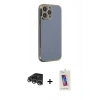 MARSİLYAN™- iPhone 14 Pro Max Kılıf Yankı Serisi - Siyah Joko 5D Cam + Raze Metal Kamera Lens - GS