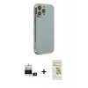 MARSİLYAN™- iPhone 14 Pro Max Kılıf Yankı Serisi - Siyah Mat Seramik Nano Ekran Koruyucu + Bilvis Titan Kamera Lens - DNMR