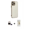MARSİLYAN™- iPhone 14 Pro Max Kılıf Yankı Serisi - Siyah Mat Seramik Nano Ekran Koruyucu + Bilvis Titan Kamera Lens - DNMR