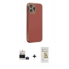 MARSİLYAN™- iPhone 14 Pro Max Kılıf Yankı Serisi - Siyah Mat Seramik Nano Ekran Koruyucu + Bilvis Titan Kamera Lens - DNMR