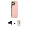 MARSİLYAN™- iPhone 14 Pro Max Kılıf Yankı Serisi - Siyah Mat Seramik Nano Ekran Koruyucu + Raze Metal Kamera Lens - GS