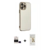 MARSİLYAN™- iPhone 14 Pro Max Kılıf Yankı Serisi - Siyah Mat Seramik Nano Ekran Koruyucu + Bilvis Titan Kamera Lens - SH