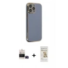 MARSİLYAN™- iPhone 14 Pro Max Kılıf Yankı Serisi - Siyah Mat Seramik Nano Ekran Koruyucu + Bilvis Titan Kamera Lens - SH