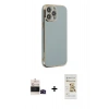 MARSİLYAN™- iPhone 14 Pro Max Kılıf Yankı Serisi - Siyah Mat Seramik Nano Ekran Koruyucu + Bilvis Titan Kamera Lens - SH