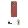 MARSİLYAN™- iPhone 14 Pro Max Kılıf Yankı Serisi - Siyah Polymer Nano Ekran Koruyucu + Bilvis Titan Kamera Lens - GS
