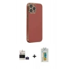 MARSİLYAN™- iPhone 14 Pro Max Kılıf Yankı Serisi - Siyah Polymer Nano Ekran Koruyucu + Bilvis Titan Kamera Lens - DNMR