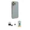 MARSİLYAN™- iPhone 14 Pro Max Kılıf Yankı Serisi - Siyah Polymer Nano Ekran Koruyucu + Bilvis Titan Kamera Lens - GS