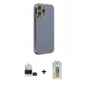 MARSİLYAN™- iPhone 14 Pro Max Kılıf Yankı Serisi - Siyah Polymer Nano Ekran Koruyucu + Bilvis Titan Kamera Lens - SH