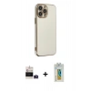 MARSİLYAN™- iPhone 14 Pro Max Kılıf Yankı Serisi - Siyah Polymer Nano Ekran Koruyucu + Bilvis Titan Kamera Lens - DNMR