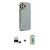 MARSİLYAN™- iPhone 14 Pro Max Kılıf Yankı Serisi - Siyah Polymer Nano Ekran Koruyucu + Bilvis Titan Kamera Lens - GD