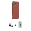 MARSİLYAN™- iPhone 14 Pro Max Kılıf Yankı Serisi - Siyah Polymer Nano Ekran Koruyucu + Bilvis Titan Kamera Lens - GD