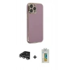 MARSİLYAN™- iPhone 14 Pro Max Kılıf Yankı Serisi - Siyah Polymer Nano Ekran Koruyucu + Raze Metal Kamera Lens - GS