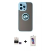 MARSİLYAN™- iPhone 14 Pro Max Kılıf Yörünge Çizgi - Siyah Joko 5D Cam + Bilvis Titan Kamera Lens - GS