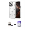 MARSİLYAN™- iPhone 14 Pro Max Kılıf Yörünge Form - Siyah Bilvis 5in1 3D Magic Cam Ekran Koruyucu + Bilvis Titan Kamera Lens - GS
