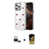 MARSİLYAN™- iPhone 14 Pro Max Kılıf Yörünge Form - Siyah Buffer Cam Ekran Koruyucu + Bilvis Titan Kamera Lens - GD