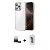MARSİLYAN™- iPhone 14 Pro Max Kılıf Yörünge Form - Siyah Joko 5D Cam + Bilvis Titan Kamera Lens - DNMR