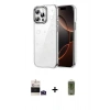 MARSİLYAN™- iPhone 14 Pro Max Kılıf Yörünge Form - Siyah Joko Magic 5D Hayalet Cam + Bilvis Titan Kamera Lens - DNMR