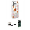 MARSİLYAN™- iPhone 14 Pro Max Kılıf Yörünge Işık Prime - Şeffaf 360 Full Body Arka Koruyucu + Bilvis Titan Kamera Lens - GD