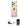 MARSİLYAN™- iPhone 14 Pro Max Kılıf Yörünge Işık Prime - Şeffaf 360 Full Body Arka Koruyucu + Bilvis Titan Kamera Lens - SH