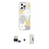MARSİLYAN™- iPhone 14 Pro Max Kılıf Yörünge Işık Prime - Şeffaf Pasifik Cam Ekran Koruyucu + Bilvis Titan Kamera Lens - DNMR