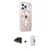 MARSİLYAN™- iPhone 14 Pro Max Kılıf Yörünge Işık Prime - Şeffaf Pasifik Cam Ekran Koruyucu + Raze Metal Kamera Lens - GD