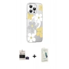 MARSİLYAN™- iPhone 14 Pro Max Kılıf Yörünge Işık Prime - Şeffaf Pasifik Cam Ekran Koruyucu + Bilvis Titan Kamera Lens - SH