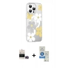 MARSİLYAN™- iPhone 14 Pro Max Kılıf Yörünge Işık Prime - Şeffaf Royal Nano Ekran Koruyucu + Bilvis Titan Kamera Lens - GD