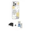 MARSİLYAN™- iPhone 14 Pro Max Kılıf Yörünge Işık Prime - Şeffaf Royal Nano Ekran Koruyucu + Raze Metal Kamera Lens - GS