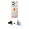 MARSİLYAN™- iPhone 14 Pro Max Kılıf Yörünge Işık Prime - Şeffaf Royal Nano Ekran Koruyucu + Raze Metal Kamera Lens - GD