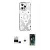 MARSİLYAN™- iPhone 14 Pro Max Kılıf Yörünge Işık Prime - Siyah 360 Mat Full Body Arka Koruyucu + Bilvis Titan Kamera Lens - DNMR