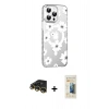 MARSİLYAN™- iPhone 14 Pro Max Kılıf Yörünge Işık Prime - Siyah 6D Mat Seramik Hayalet Nano Ekran Koruyucu + Raze Metal Kamera Lens - GD