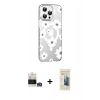 MARSİLYAN™- iPhone 14 Pro Max Kılıf Yörünge Işık Prime - Siyah 6D Mat Seramik Hayalet Nano Ekran Koruyucu + Bilvis Titan Kamera Lens - GS