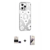 MARSİLYAN™- iPhone 14 Pro Max Kılıf Yörünge Işık Prime - Siyah Bilvis 3D Mat Cam Ekran Koruyucu + Bilvis Titan Kamera Lens - SH