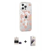 MARSİLYAN™- iPhone 14 Pro Max Kılıf Yörünge Işık Prime - Siyah Bilvis 3D Mat Cam Ekran Koruyucu + Bilvis Titan Kamera Lens - SH