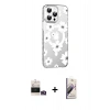 MARSİLYAN™- iPhone 14 Pro Max Kılıf Yörünge Işık Prime - Siyah Bilvis 3D Mat Cam Ekran Koruyucu + Bilvis Titan Kamera Lens - GD