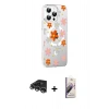 MARSİLYAN™- iPhone 14 Pro Max Kılıf Yörünge Işık Prime - Siyah Bilvis 3D Mat Cam Ekran Koruyucu + Raze Metal Kamera Lens - GS