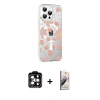MARSİLYAN™- iPhone 14 Pro Max Kılıf Yörünge Işık Prime - Siyah Bilvis 3D Mat Cam Ekran Koruyucu + PVD Metal Kamera Lens - TU