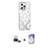 MARSİLYAN™- iPhone 14 Pro Max Kılıf Yörünge Işık Prime - Siyah Bilvis 5in1 3D Magic Cam Ekran Koruyucu + Bilvis Titan Kamera Lens - DNMR