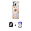 MARSİLYAN™- iPhone 14 Pro Max Kılıf Yörünge Işık Prime - Siyah Bilvis 5in1 3D Magic Cam Ekran Koruyucu + PVD Metal Kamera Lens - TU