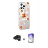 MARSİLYAN™- iPhone 14 Pro Max Kılıf Yörünge Işık Prime - Siyah Bilvis 5in1 3D Magic Cam Ekran Koruyucu + Raze Metal Kamera Lens - GS